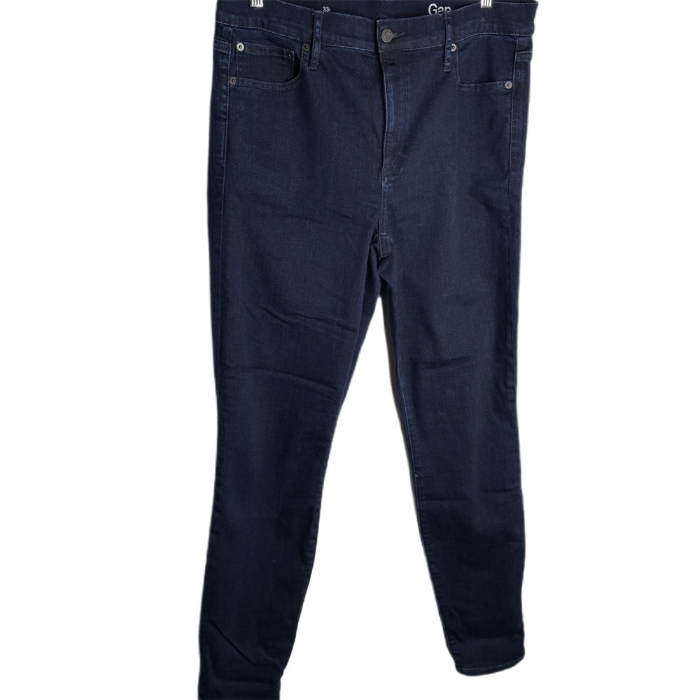 GAP Dark Denim High Rise 33r - Picture 9 of 13